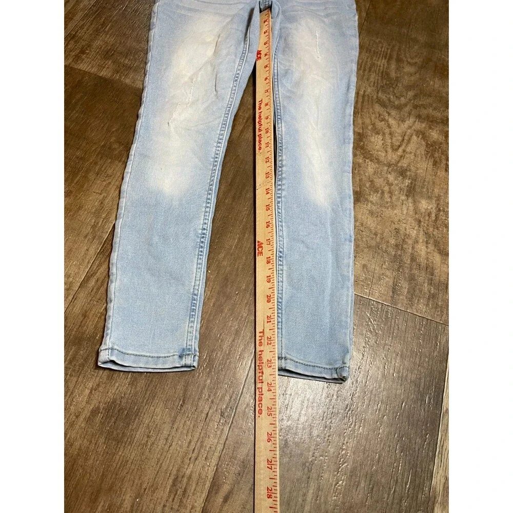 Justice Jeans Girls Size 10 Pluss Light Wash Blue Denim Jeggings